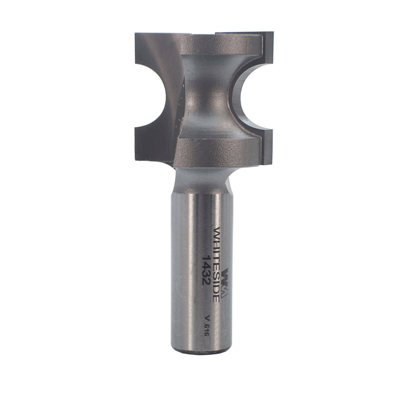 1432 Half Round (Bull Nose) Router Bit 1/2" SH 1/4" R X 1/2" Co X 1" CL 1-1/8" D